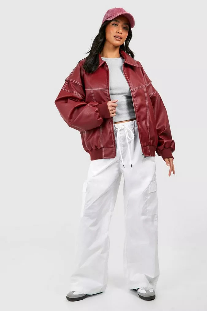 Chaqueta bomber de cuero Lara – Estilo y comodidad máxima